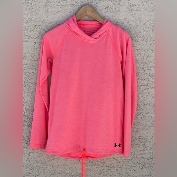 Under Armour Tops - Under Armour Women's Drawstring Hem Hoodie Pullover - Coral Pink - XS